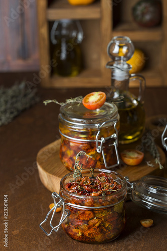 Sun dried tomatoes with herbs and spices