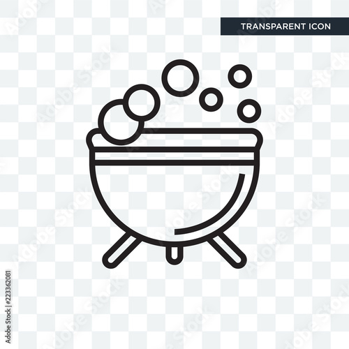 Cauldron vector icon isolated on transparent background, Cauldron logo design