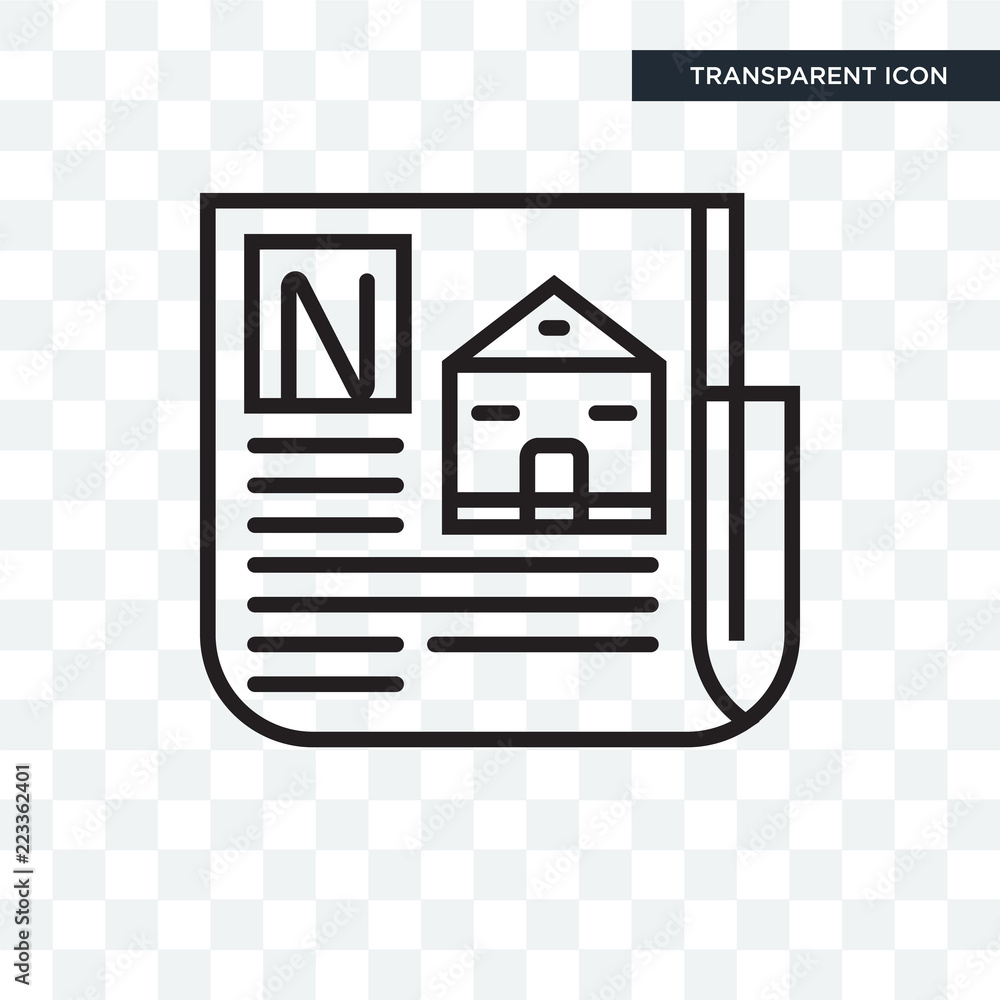 Newspaper vector icon isolated on transparent background, Newspaper logo design Newspaper vector icon isolated on transparent background, Newspaper logo design