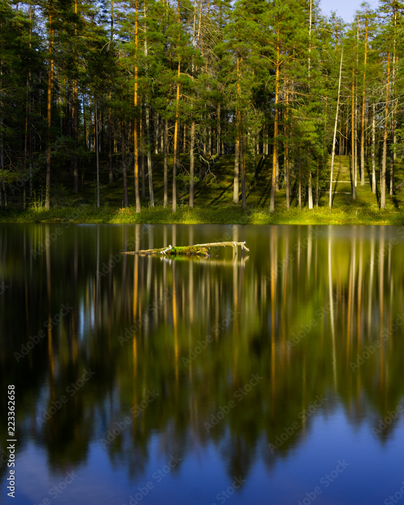 Lake reflection in Kuusamo, Finland
