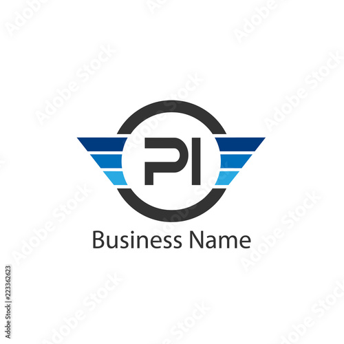 Initial Letter PI Logo Template Design