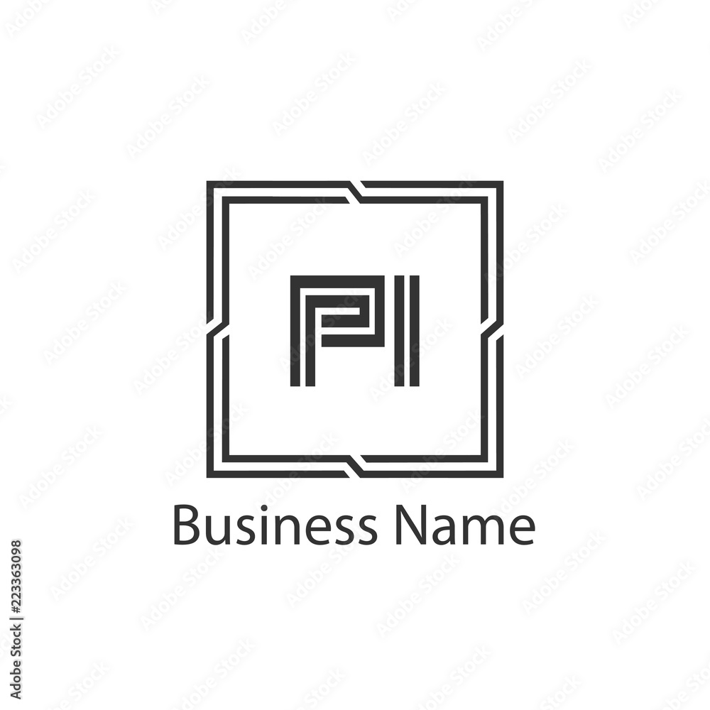 Initial Letter PI Logo Template Design Initial Letter PI Logo Template Design
