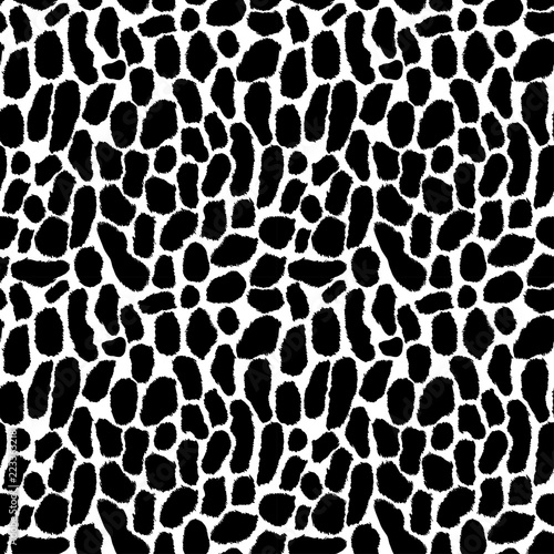 Seamless abstract pattern art. Texture with Hand Painted Crossing Brush Strokes for Print. Animal fur texture background. Modern graphics.