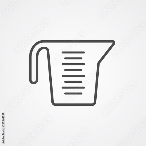 Measuring cup vector icon sign symbol