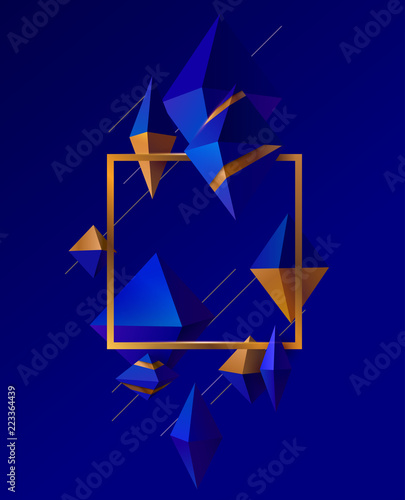 Poster wth 3D rhombuses