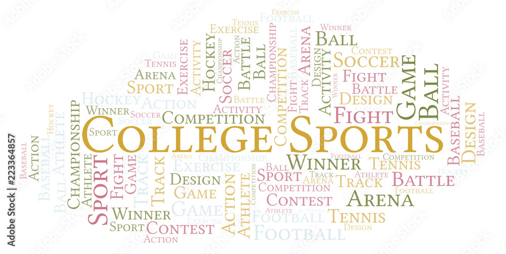 College Sports word cloud. College Sports word cloud.