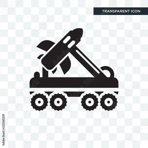 Missile vector icon isolated on transparent background, Missile logo design
