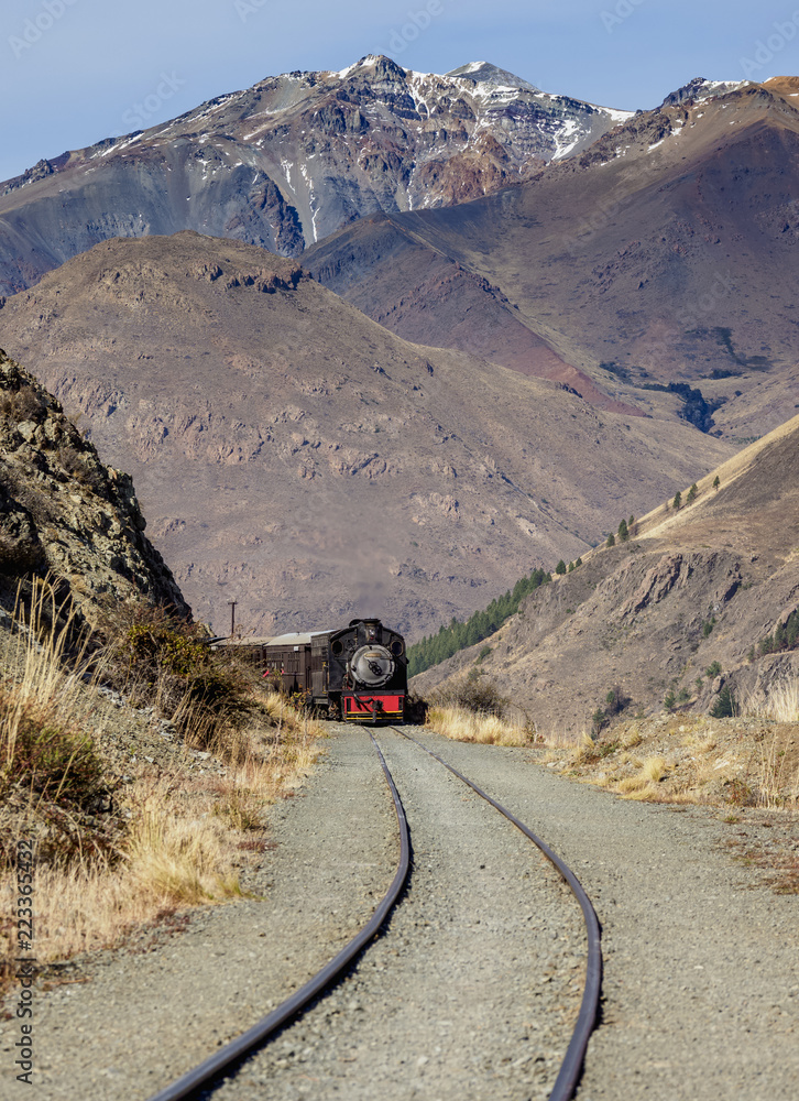 Old Patagonian Express La Trochita, steam train, Chubut Province, Patagonia,  Argentina Stock Photo | Adobe Stock