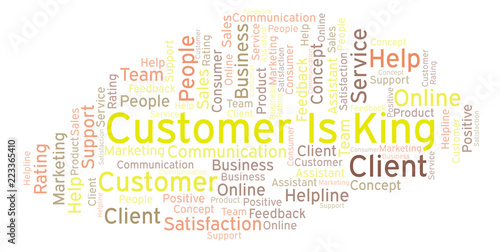 Customer Is King word cloud.