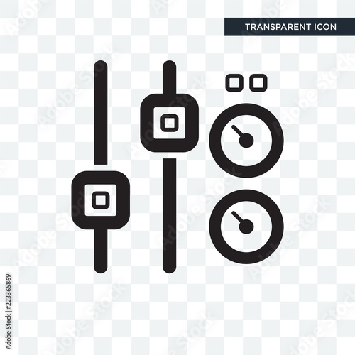 Fader vector icon isolated on transparent background, Fader logo design