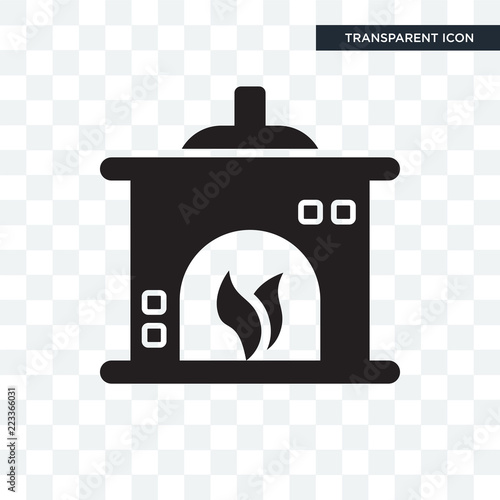 Fireplace vector icon isolated on transparent background, Fireplace logo design