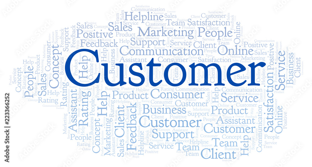 Fototapeta premium Customer word cloud.