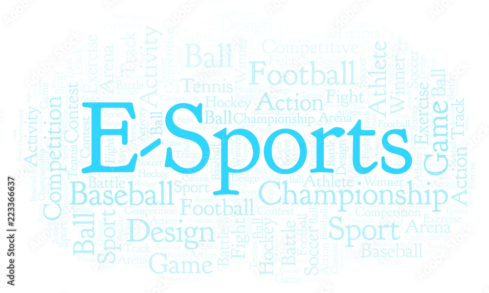 E-Sports word cloud.
