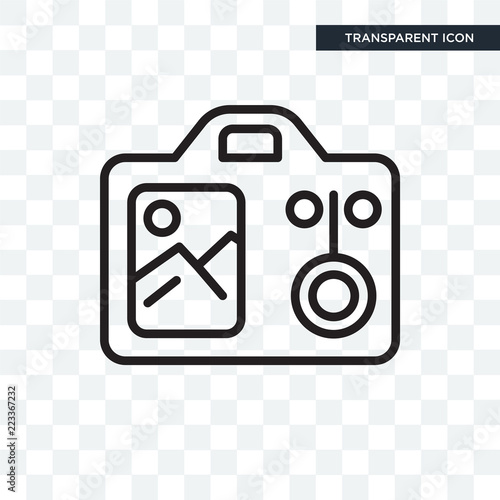Camera back vector icon isolated on transparent background, Camera back logo design