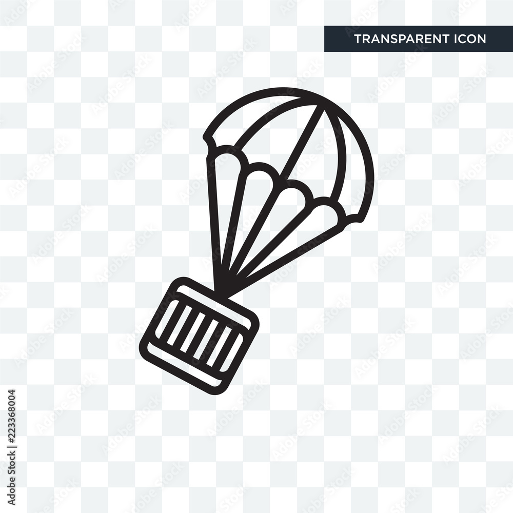 Parachute vector icon isolated on transparent background, Parachute logo design Parachute vector icon isolated on transparent background, Parachute logo design