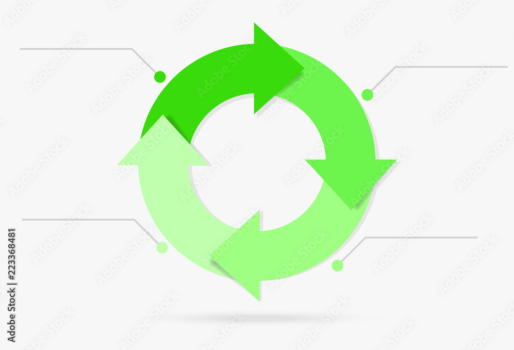 green nature color life cycle infographic content marketing Stock ...
