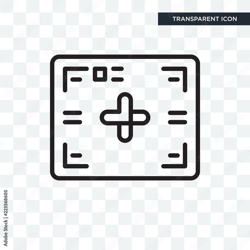 Fototapeta premium viewfinder vector icon isolated on transparent background, viewfinder logo design