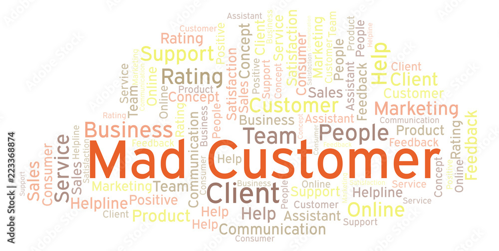 Obraz premium Mad Customer word cloud.