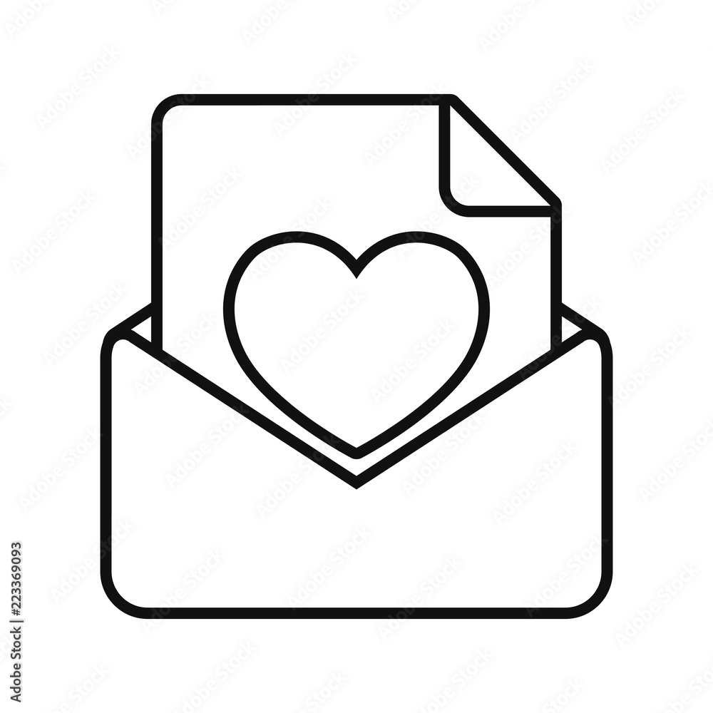 love romantic message envelope paper