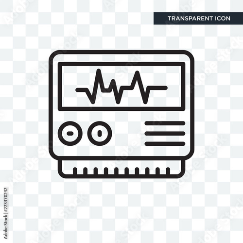 Electrocardiogram vector icon isolated on transparent background, Electrocardiogram logo design