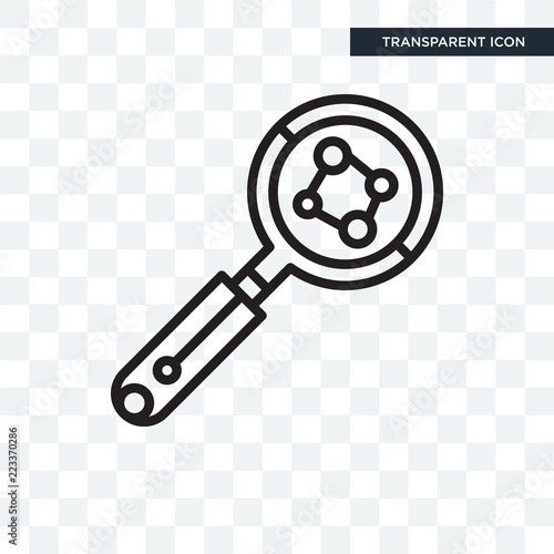Loupe vector icon isolated on transparent background, Loupe logo design