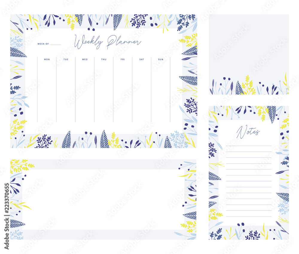 Fototapeta premium Vector planner templates.