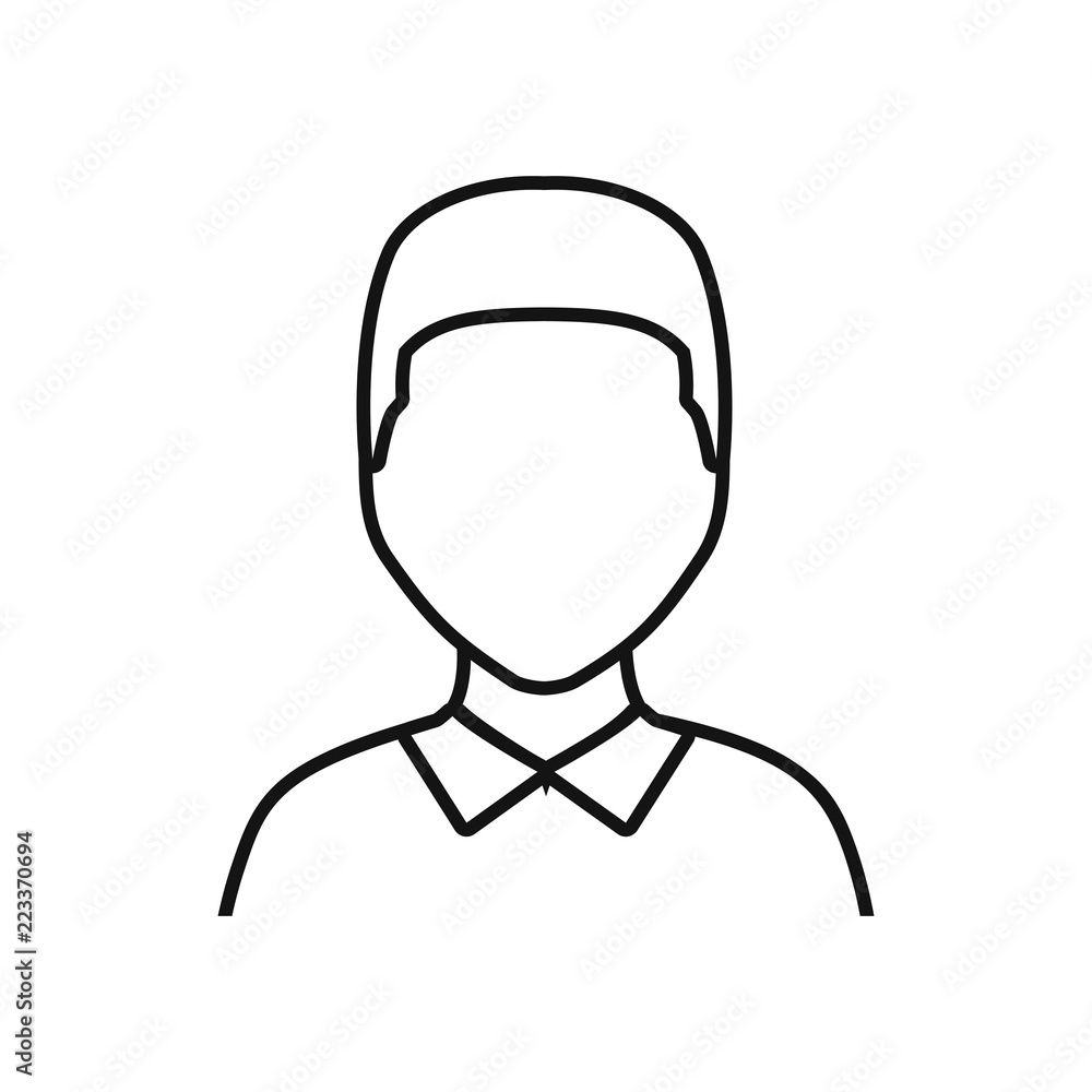 male character portrait contour thin line male character portrait contour thin line