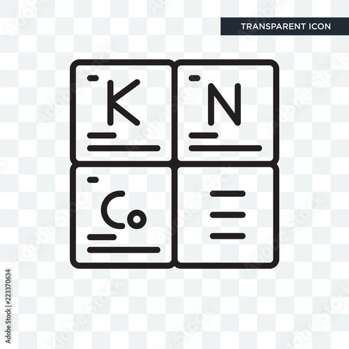 Periodic table vector icon isolated on transparent background, Periodic table logo design