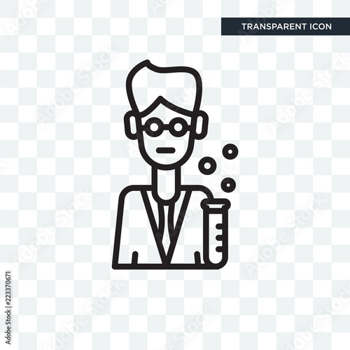 Professor vector icon isolated on transparent background, Professor logo design