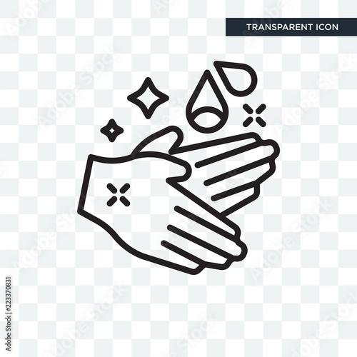 Hand wash vector icon isolated on transparent background, Hand wash logo design