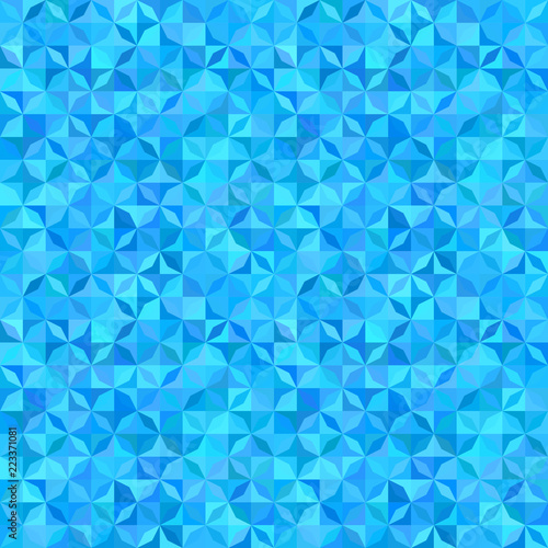 Blue geometrical striped mosaic tile pattern background - repeating graphic design