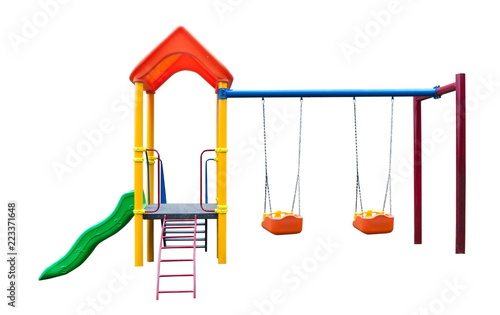 Photography Children playground isolated on white
