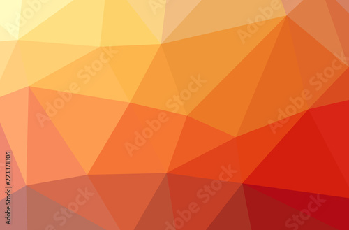 Illustration of orange abstract low poly elegant multicolor background.