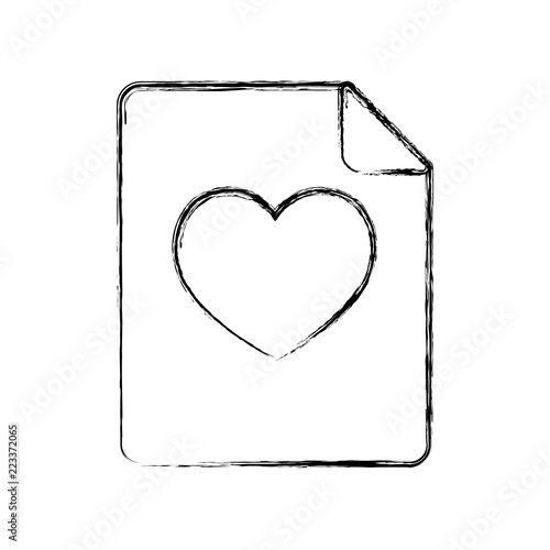 paper sheet love heart romantic