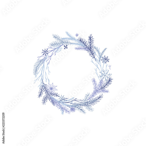 Floral round wreath.