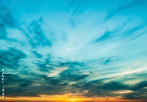 Beautiful sunset. Cityscape sunset