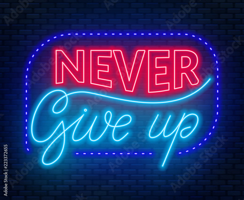 Never give up neon lettering on a dark background.