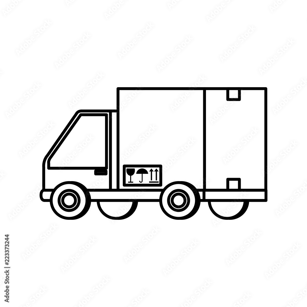 delivery service truck with box delivery service truck with box