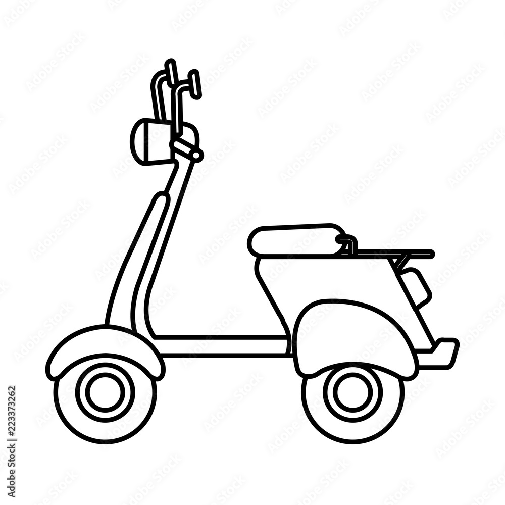 scooter bike isolated icon scooter bike isolated icon