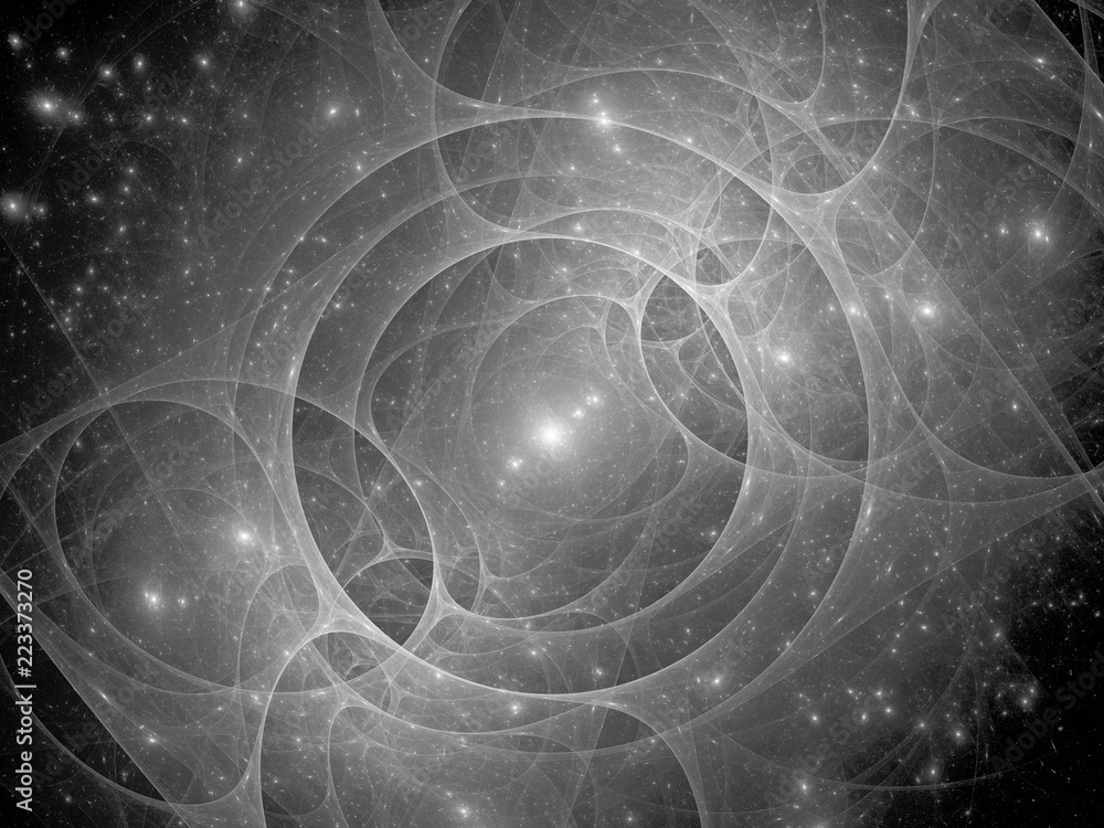Obraz premium Glowing dimensional gate in space