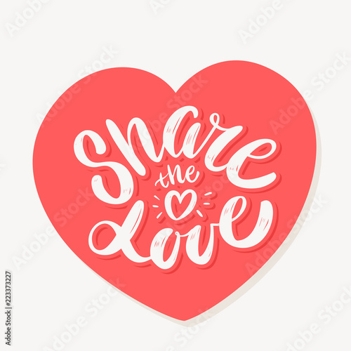 Share the love. Lettering.