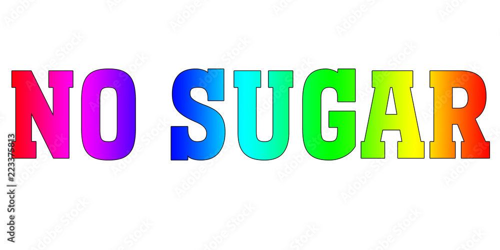 no sugar Rainbow logo stamp