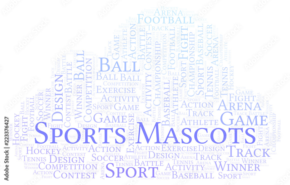 Sports Mascots word cloud. Sports Mascots word cloud.