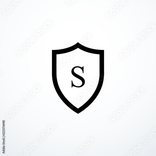 Security shield icon. Vector illustration