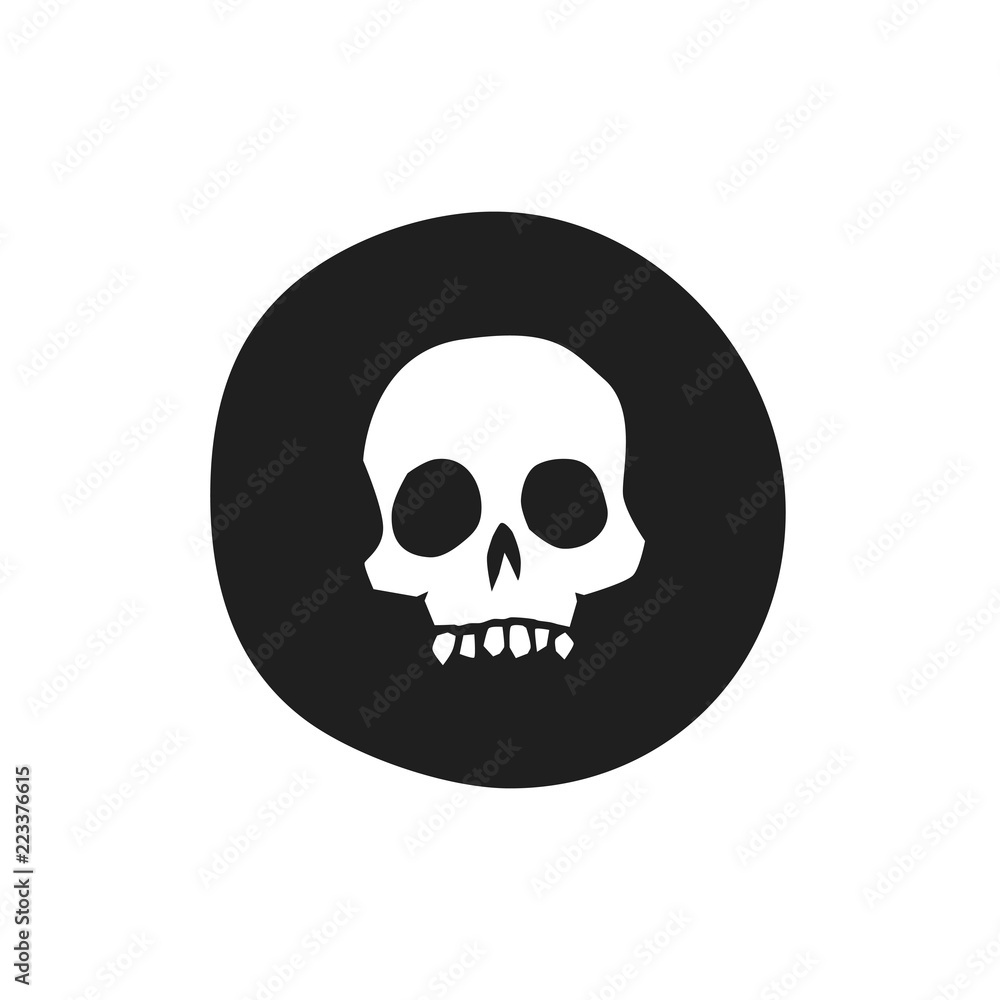 Skull icon vector illustration Skull icon vector illustration