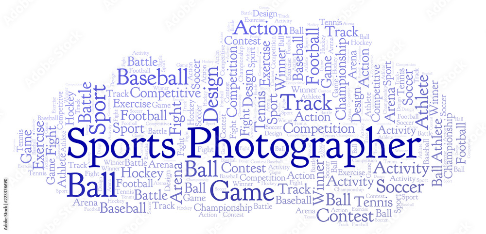 Fototapeta premium Sports Photographer word cloud.