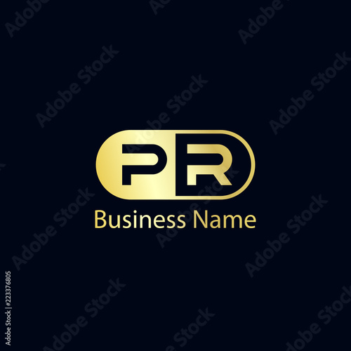 Initial Letter PR Logo Template Design