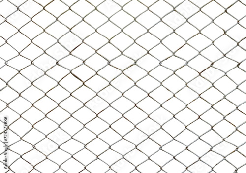 iron wire net isolated on white background