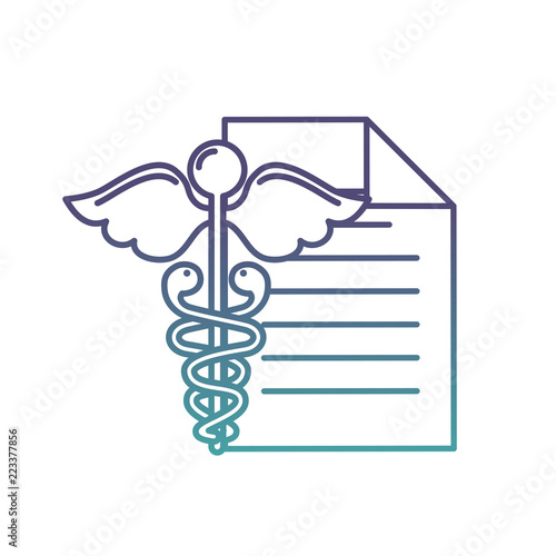 caduceus medical document report symbol
