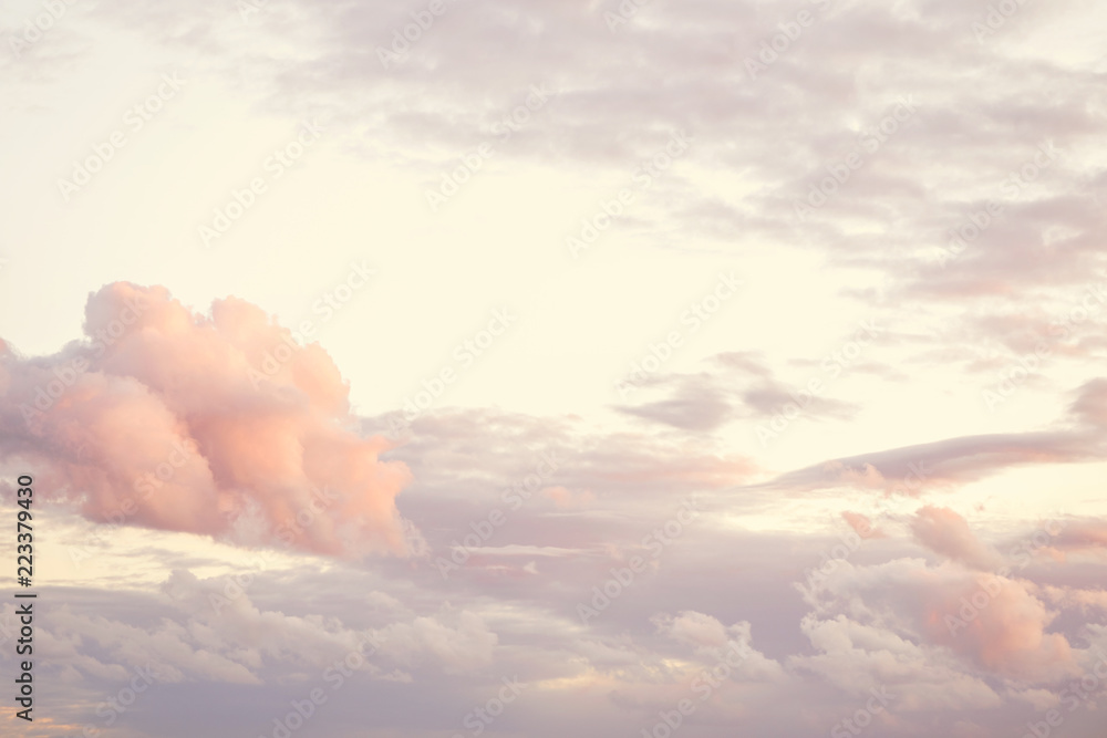 Obraz cloud on the sunset sky background with a pastel color #223379430